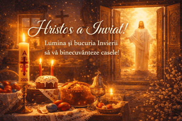 Hristos a Înviat! Lumina și bucuria Învierii să vă binecuvânteze casele
