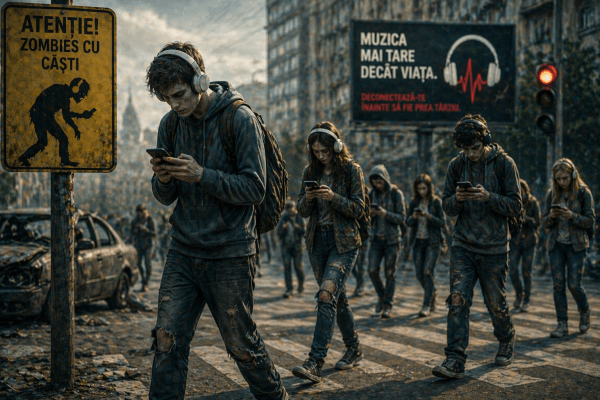 Generația „Zombies cu căști”: Când telefonul și muzica devin mai importante decât propria viață